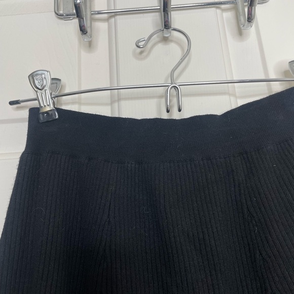 Maeve black ribbed textured midi skirt | small - Picture 3 of 8